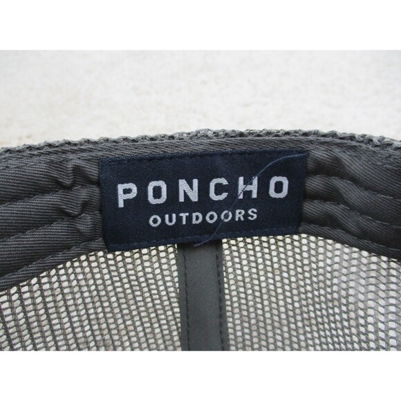 Poncho Hat Cap Snap Back Gray Trucker Adjustable Outdoors Casual Mens - Picture 8 of 9